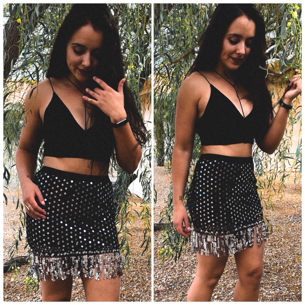 Summer 1920 Black Sequin Skirt